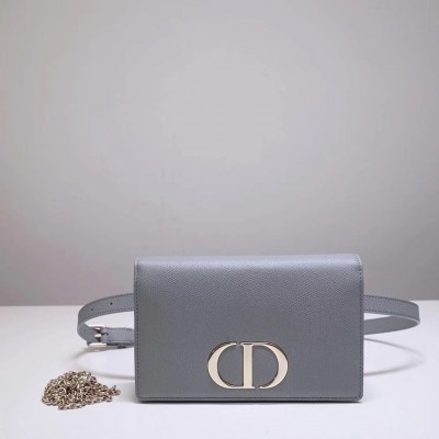 Dior 30 Montaigne 2 In 1 Belt Bag In Grey Calfskin