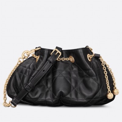 Dior Ammi Small Bag in Black Macrocannage Lambskin