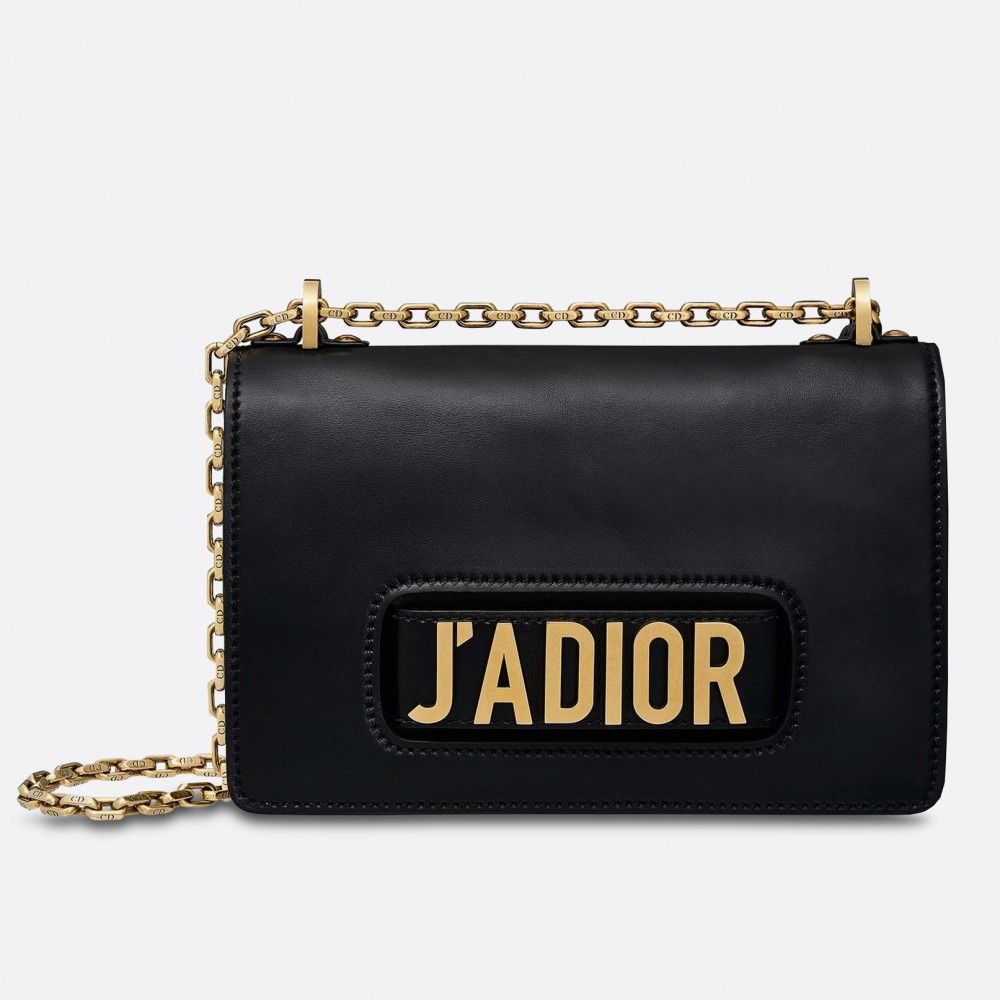 Dior Black J'Adior Calfskin Flap Bag