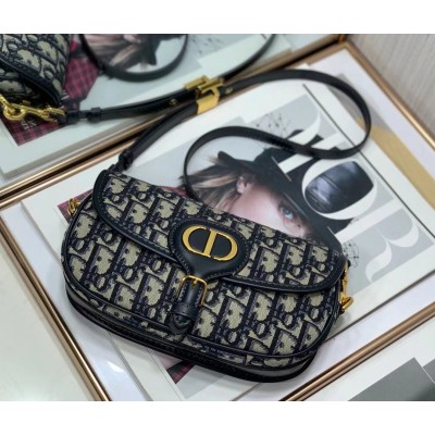 Dior Bobby East-West Bag In Blue Dior Oblique Canvas