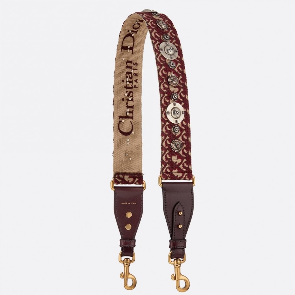 Dior Bordeaux Oblique Shoulder Strap