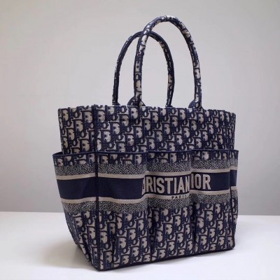 Dior Catherine Tote Bag In Blue Dior Oblique Canvas