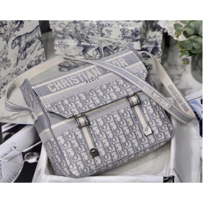 Dior Diorcamp Messenger Bag In Grey Oblique Canvas