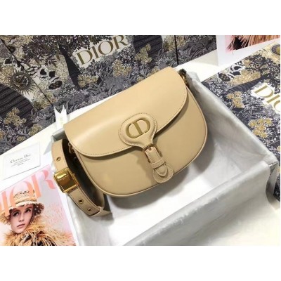 Dior Medium Bobby Bag In Beige Calfskin