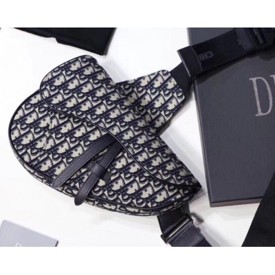 Dior Men's Saddle Belt Bag In Oblique Canvas