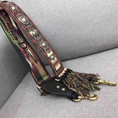 Dior Multi-coloured Canvas Fringed Shoulder Strap