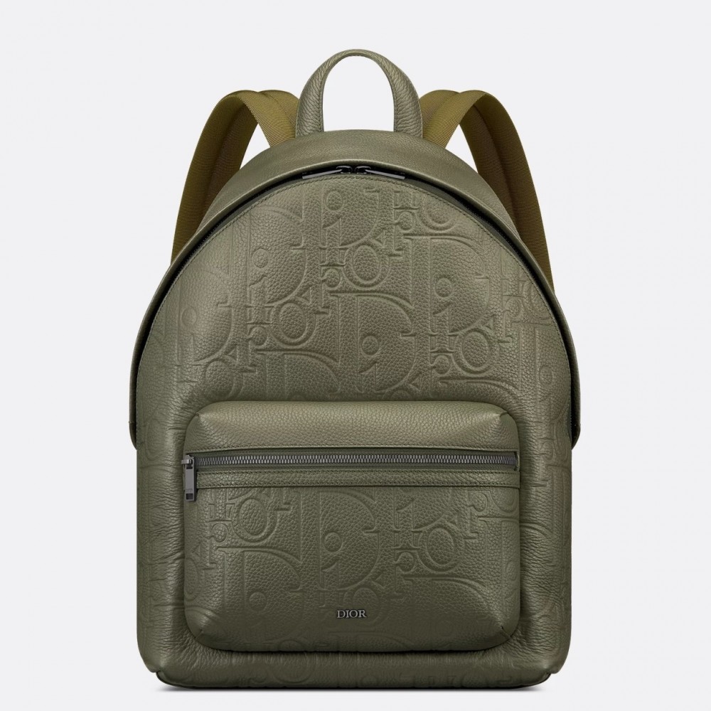 Dior Rider 2.0 Zipped Backpack in Khaki Gravity Leather