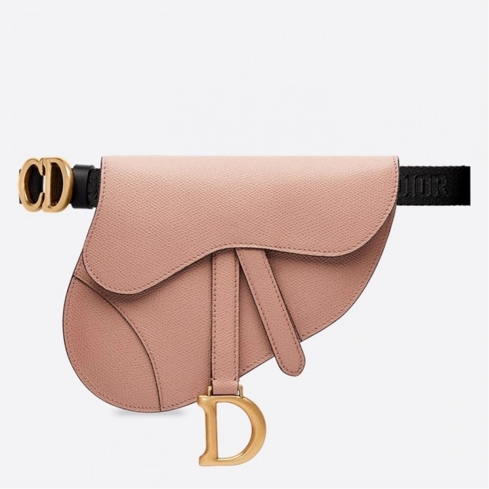 Dior Saddle Belt Bag In Powder Grained Calfskin