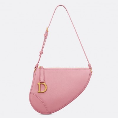 Dior Saddle Rodeo Pouch in Pink Goatskin