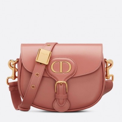 Dior Small Bobby Bag In Dark Nude Calfskin