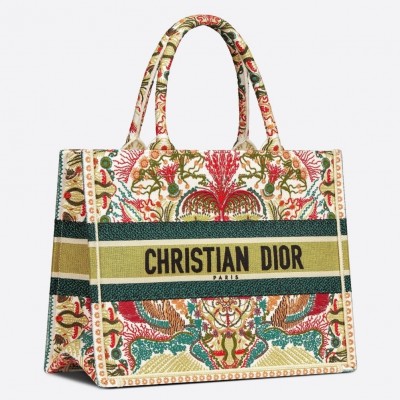 Dior Small Book Tote In Heart Lights Dior Embroidery